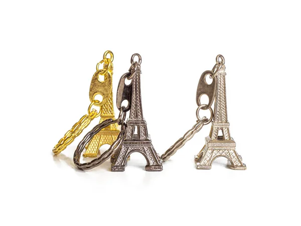 Traditional French Souvenirs Form Eiffel Tower Different Colors Made Metal — Stock Photo, Image