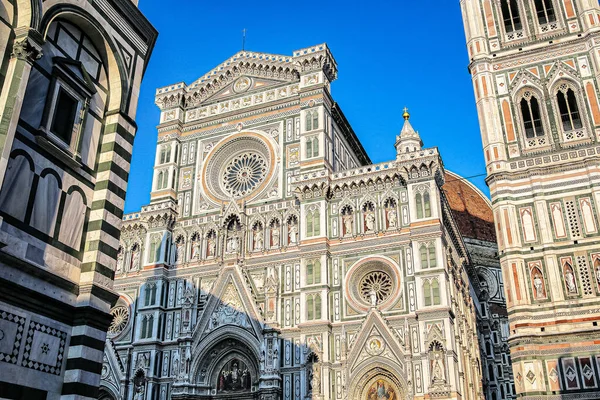 Florencia Italia 2018 Fachada Central Catedral Santa Maria Del Fiore — Foto de Stock