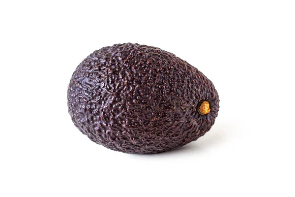 Avocado Hass 各种鳄梨 皮肤深色粗糙 被白色背景隔离 — 图库照片