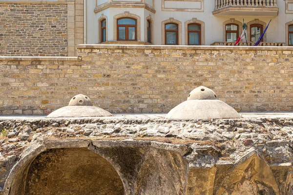 Bakú Azerbaiyán 2019 Ruinas Los Baños Palacio Del Siglo Con —  Fotos de Stock