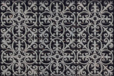 Havalandırma boşluğunun siyah dökme demir dekoratif ızgarası