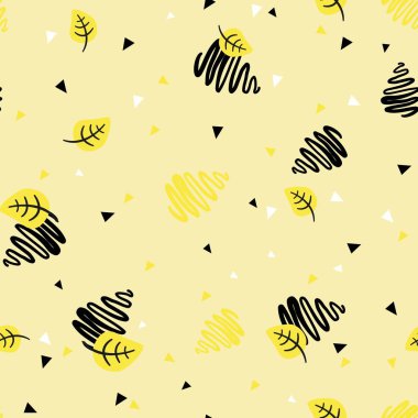 Kusursuz soyut geometrik yaprak deseni.