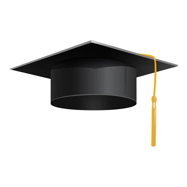 Студентський капелюх випускника на білому тлі . — стоковий вектор