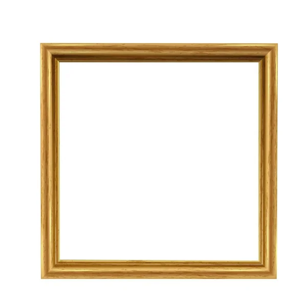 Gouden beeld vierkant frame op een witte achtergrond. — Stockvector