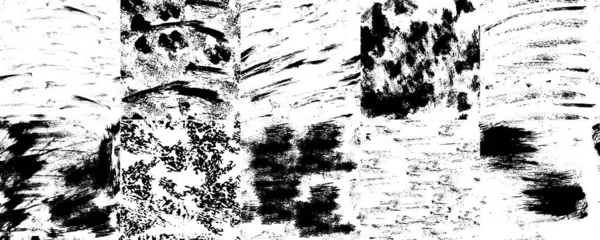 Conjunto de texturas grunge abstractas sin costura en blanco y negro . — Archivo Imágenes Vectoriales