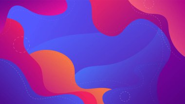 Çember ve noktalı çizgili soyut mor ve pembe dalga arkaplanı