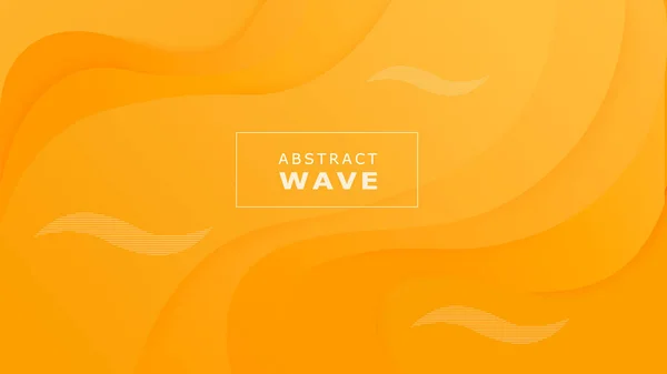 Orange colorful gradient abstract wave background smooth vector graphic illustration — Stock Vector