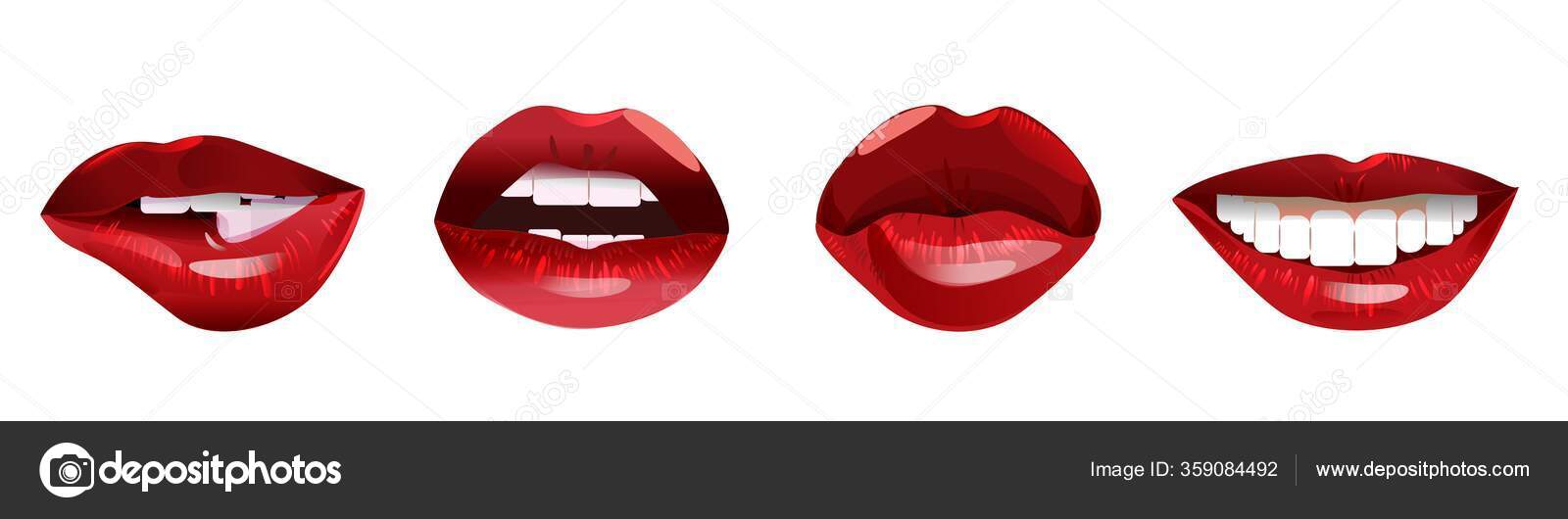 Lábios Fechados De Mulher Sorridente Com Ilustração Vetorial De Batom  Vermelho. Desenho Dos Desenhos Animados De Boca Feminina Cômica Sorrindo,  Brilho Labial. Amor, Desejo, Conceito De Glamour Royalty Free SVG,  Cliparts, Vetores