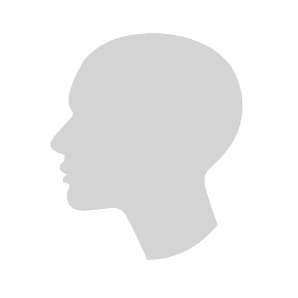 A silhouette of an anonymous human head in profile — Stock Vector