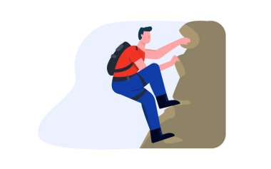 Kaya tırmanışçısı dağa tırmanır. Profesyonel ve amatör alpenizm kavramı