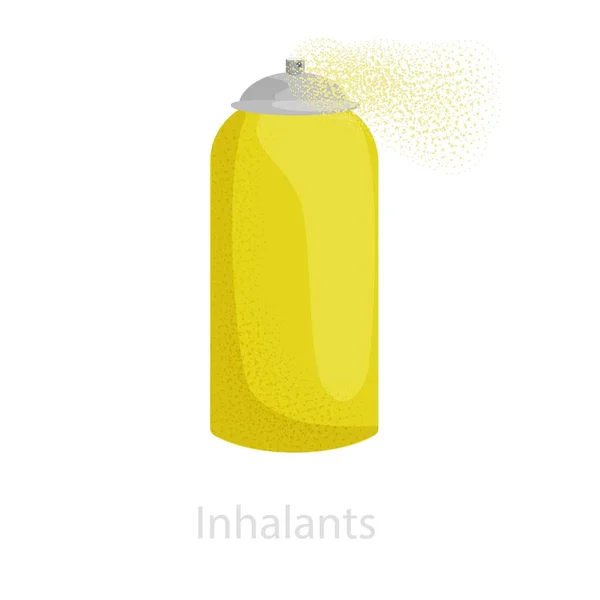 Inhalateur pulvérisateur pour inhalation de substances médicales et narcotiques — Image vectorielle