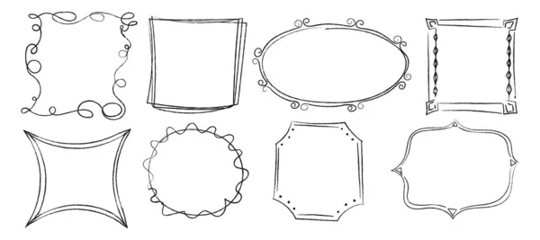 Рамки для мудреців силуетний орнамент. Колекційні декоративні рамки круглі . — стоковий вектор