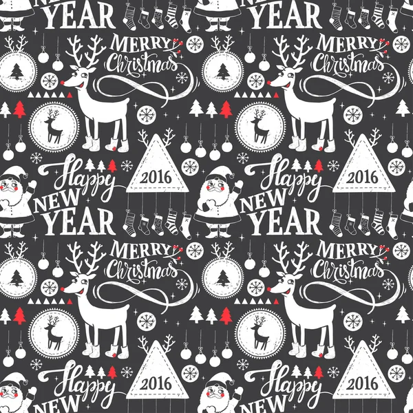 Merry Christmas pattern. — Stock Vector