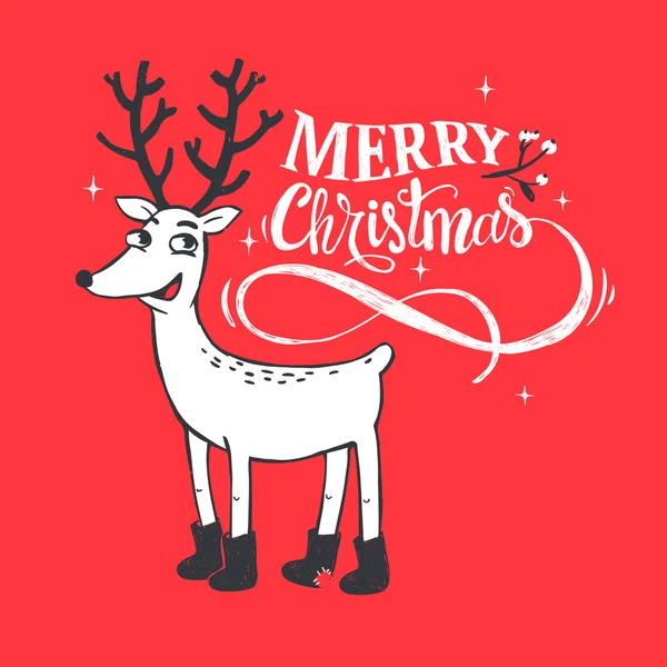 Merry Christmas illustration. — Stock Vector