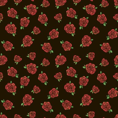 Kırmızı Güllü desen.