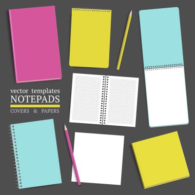 Şablon / defter kapağı ve kağıtları.