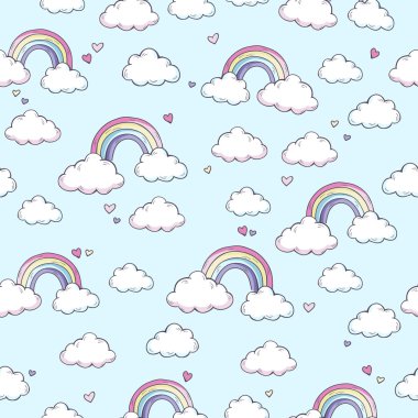 Gökkuşağı ile vektör desen.