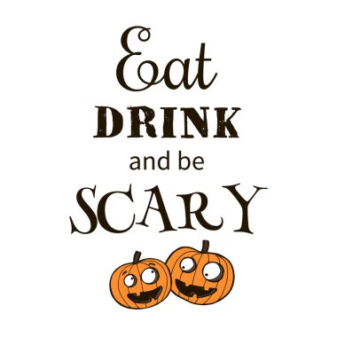 Cadılar Bayramı vektör çizim pumpkins ile.