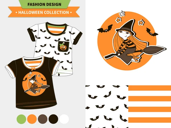 Halloween fashion set. — Stock Vector