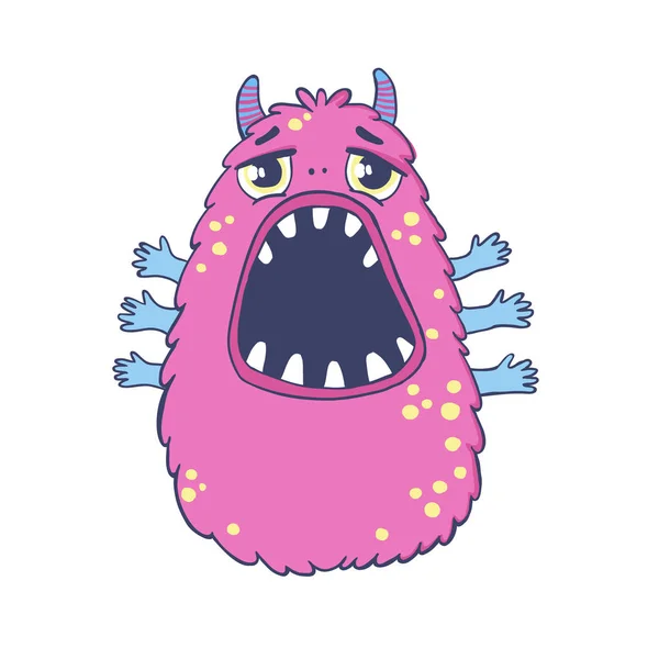 Söta monster illustration. — Stock vektor