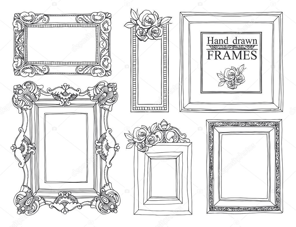Set of vintage frames.