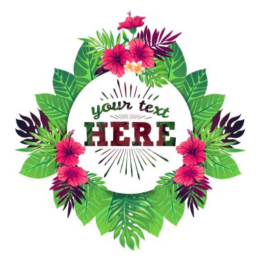 Tropikal vektör çizim.