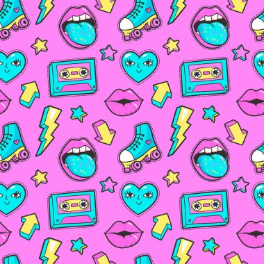 Sorunsuz imkanı desen çizgi 80s 90s çizgi stili.