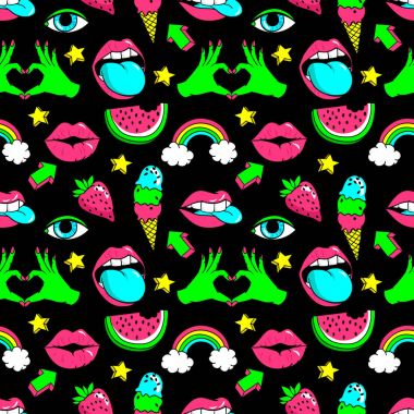 Moda yamalar ile Seamless Modeli.