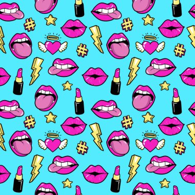 Moda yamalar ile Seamless Modeli.