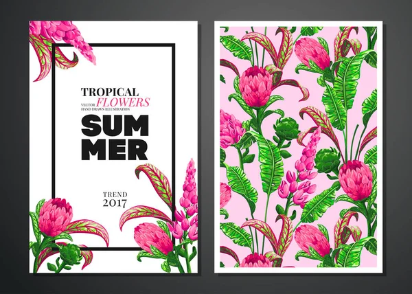 Tropical palma folhas fundo. — Vetor de Stock