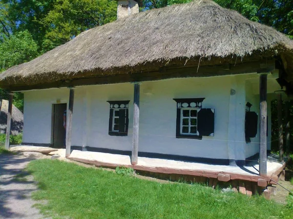 Área Montanhosa Parque Museu Aldeia Ucraniana Século Xvii Com Casas — Fotografia de Stock