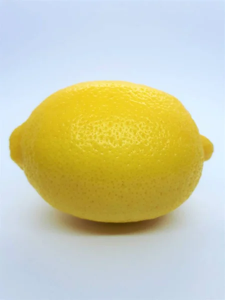 Close Fruit Fresh Ripe Raw Sour Juicy Lemon Isolated White — ストック写真