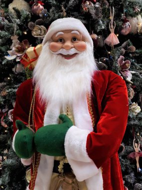 Dekoratif Noel Baba 'nın yakın çekimi.