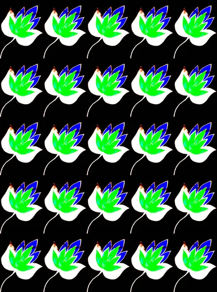 Абстрактний Візерунок Вигляді Листя Ручна Акварельна Фарба Дизайн Друку Шпалер — стокове фото