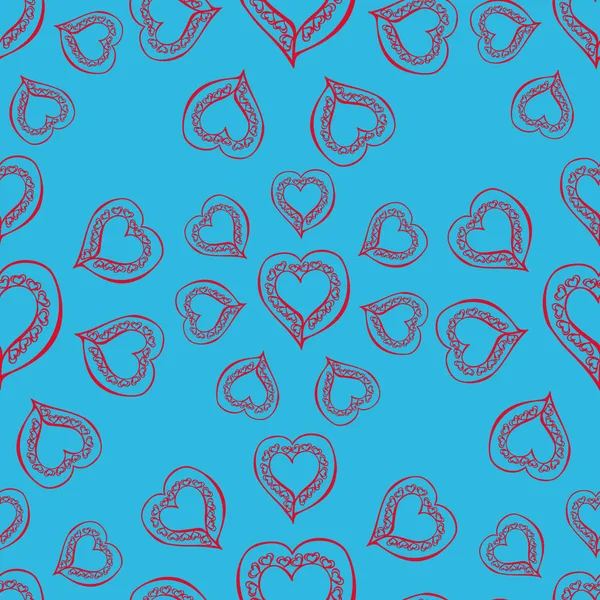 Яскравий Безшовний Святковий Візерунок Вигляді Абстрактних Сердець Дизайн Обкладинок Карт — стокове фото