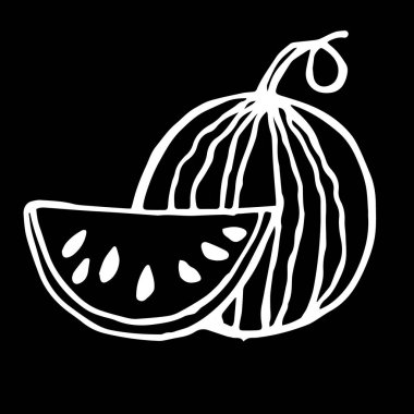  Siyah izole edilmiş arka planda büyük bir karpuzun yakın çekimi. Kapak tasarımı, kıyafet baskısı.