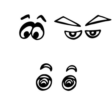  Soyut komik çizgi film gözlerinin yakın çekimi. Kapak tasarımı, kıyafet baskısı.