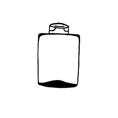 Beyaz izole bir arkaplanda kozmetik için konteynırın yakın plan görüntüsü.