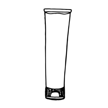 Beyaz izole bir arkaplanda kozmetik için konteynırın yakın plan görüntüsü.