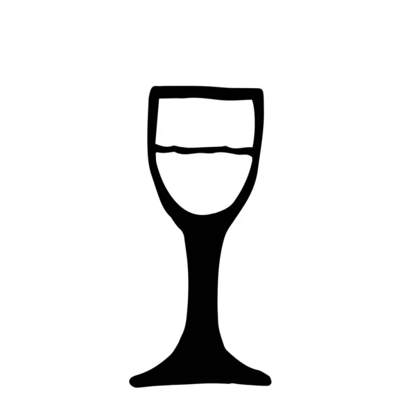 Nahaufnahme Eines Abstrakten Weinglases Auf Weißem Hintergrund — Stockfoto