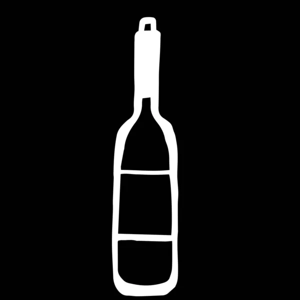 Крупный План Абстрактной Бутылки Черном Фоне — стоковое фото