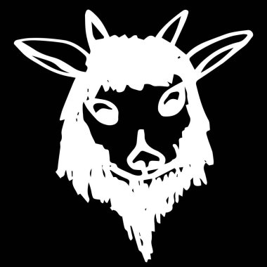  Siyah izole edilmiş arka planda yakın plan çizgi film karakteri. Kapak tasarımı, kıyafet baskısı.