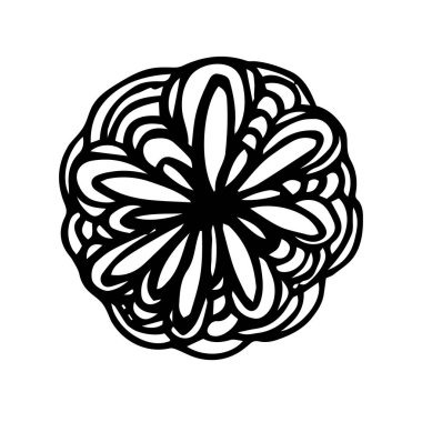 Close-up abstract plant on isolated white background.Design of children`s tattoos, coloring books, covers, print clothes.