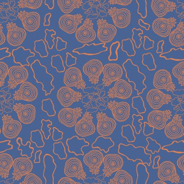 Soyut parlak dikişsiz çiçek deseni. Ambalaj kağıdı, duvar kağıdı, kapak, arka plan, tekstil baskısı için tasarım.