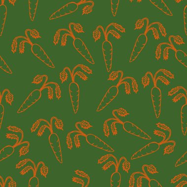  Havuç sebzesi şeklinde parlak, pürüzsüz bir desen. Kapak tasarımı, duvar kağıdı tasarımı, tekstil baskısı.