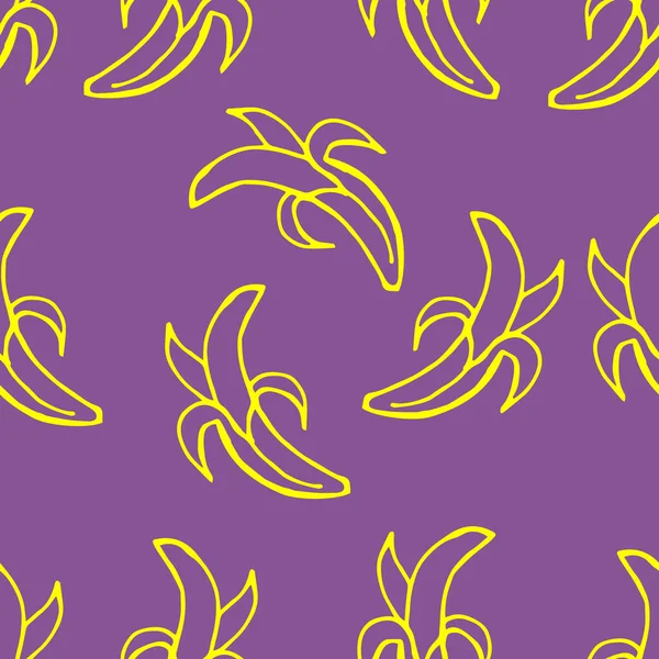 Patrón Brillante Sin Costuras Forma Plátanos Amarillos Diseño Cubierta Diseño — Foto de Stock