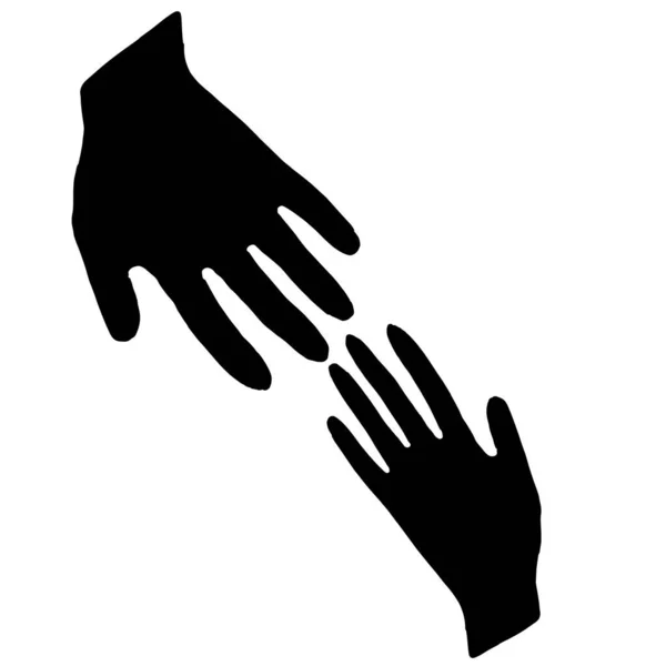Birbirine Doğru Uzanan Ellerin Yakın Çekimi — Stok fotoğraf