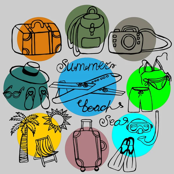 Bright Pattern Theme Summer Vacation Travel — Stock Photo, Image