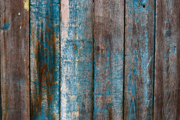 青い木製のストリップで塗装破損したテクスチャ ストック写真