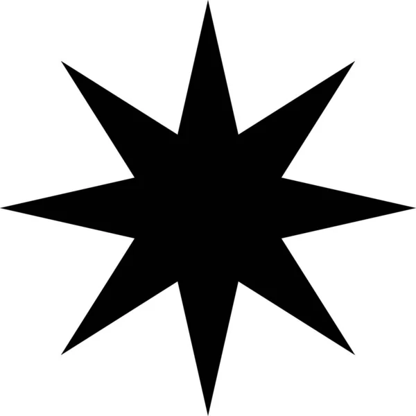 Icône Étoile Huit Branches Élément Icône Simple Pour Les Sites — Image vectorielle
